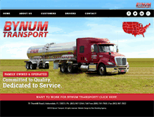 Tablet Screenshot of bynumtransport.com